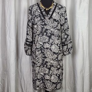 lNWT !SALE! Banana Republic Shift Dress Sz 6 Black White Print